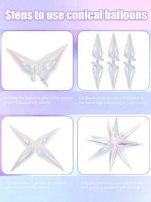 Bộ 8 bóng sao nổ nhiều màu, bóng sao nổ giấy bạc trong suốt 40 inch, thích hợp cho sinh nhật, đám cưới, tiệc độc thân, trang trí tiệc disco, trang trí bóng tiệc, sinh nhật, trang trí đám cưới, trang trí buổi hòa nhạc, trang trí tiệc nàng tiên cá, trang trí chủ đề Frozen trở lại trường ngày lễ tình nhân - Nhiều màu - Xem 10