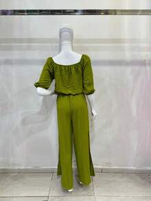 Women's Dune Fabric Set With Padding - 橄欖綠 - 查看 3