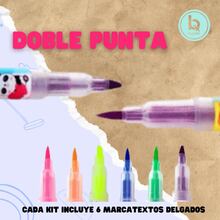 BUYTITI Package With 24 Fluorescent Double Tip Text Marking Kits With 6 Different Colors B-10023YG-PACKAGE-24PCS - 彩色 - 查看 2