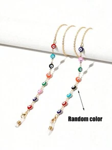 1 件时尚个性化魔鬼眼金属眼镜链，中性风格眼镜，眼镜链，太阳镜链，老花镜链，悬挂防滑，防丢失眼镜链，面罩固定器，学校 - 多色 - 查看 6