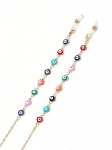 1 件时尚个性化魔鬼眼金属眼镜链，中性风格眼镜，眼镜链，太阳镜链，老花镜链，悬挂防滑，防丢失眼镜链，面罩固定器，学校 - 多色 - 查看 8