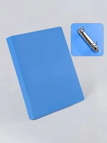 1pc A4 2-Ring Binder Metal D-Ring Folder, Transparent Design Fits 11-Hole Filler Papers, Office File Storage,Back To School,School Supplies - A4 - View 6