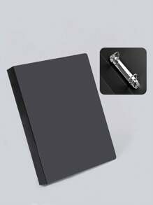 1pc A4 2-Ring Binder Metal D-Ring Folder, Transparent Design Fits 11-Hole Filler Papers, Office File Storage,Back To School,School Supplies - A4 - View 7