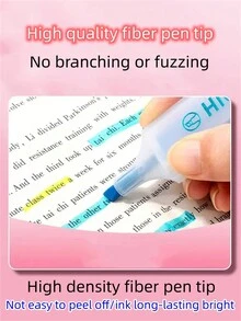 6PCS Deli S628 Marker Pen, Highlighter, Rough Marking Key Points, Taking Notes, Students Use Colored Pens For School - Multicolor - View 4