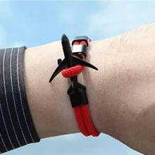 Pulsera De Avion De Acero Y Vintage Retro Hombre Moda - Negro - Ver 7