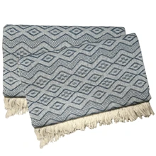 Tambaba Sofa Blanket 2.30 X 1.70 Giant Cotton Sofa Cover Type - Xám - Xem 2