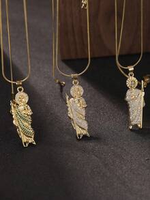 1 Pc Gree St.Jude Necklace Saint Jude  Style Chain - Gold - View 1