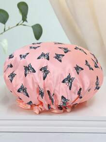 1pc Elastic Waterproof Shower Cap, Double Layer Cute Shower Cap For Kids, Waterproof - Multicolor - View 9