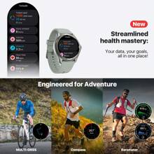 全新原装 TicWatch Pro 5 Enduro Wear OS 智能手表 男士 90 小时电池续航时间 110+ 种锻炼模式 7/24 心率指南针 兼容 Android - 砂岩 - 查看 7