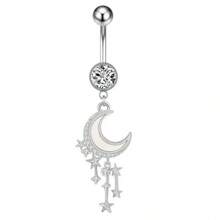 1pc Fashionable Stainless Steel Butterfly Navel Ring With Rhinestones, Personalized Women/Girls Belly Button Piercing Accessory - Color - View 16