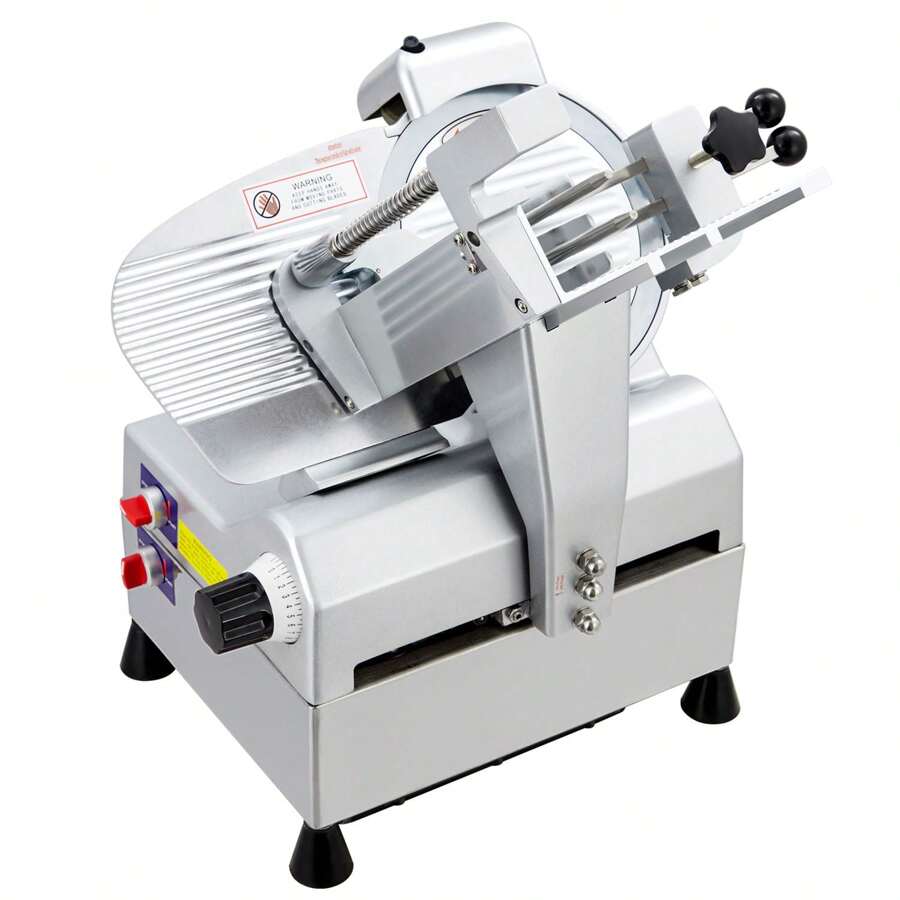Commercial Meat Slicer,210W High Power Pure Copper Motor,Semi-Automatic Meat Cutter Equipped With Detachable Blades With A Diameter Of 220mm, Child Lock Protection,For Kitchen Restaurant Supermarket - Silver - View 1