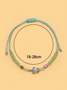 LORRILIA 12 件祈福健康长寿龟水晶赤铁矿手链好运符乌龟手绳家庭共享套装首饰批发 - 彩色 - 查看 4