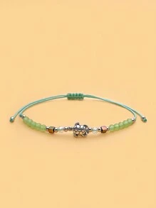 LORRILIA 12 件祈福健康长寿龟水晶赤铁矿手链好运符乌龟手绳家庭共享套装首饰批发 - 彩色 - 查看 3