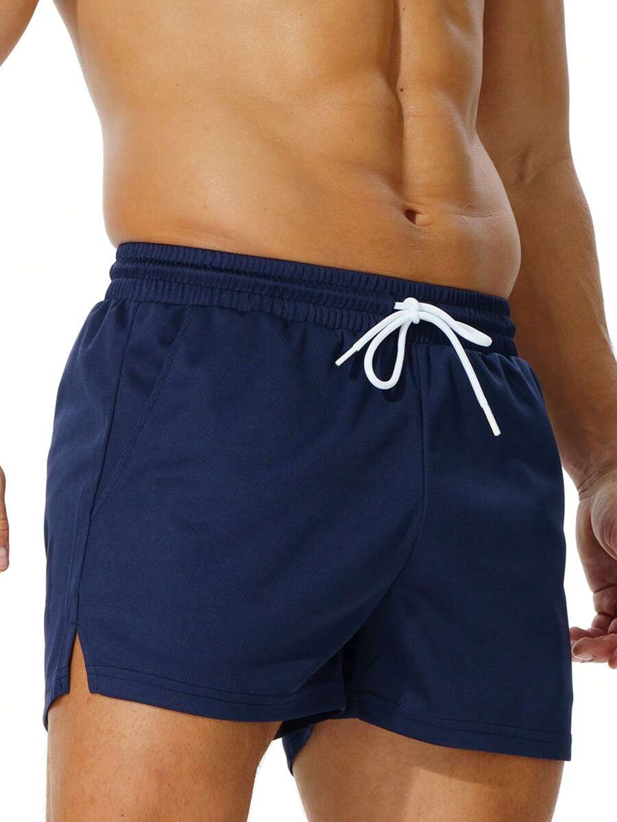AIMPACT Men Mesh Running Shorts 3 Inch Quick Dry Gym Athletic Workout Shorts For Men With Pockets - Navy Blue - View 1
