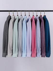Camisa Social Masculina Nova Algodão Colorido