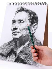 10入組 / 20入組 2B鉛筆，學生繪圖和考試使用，木質桶筆寫字學習文具，練習書寫必備 - 墨綠色 - 查看 5