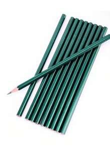 10入組 / 20入組 2B鉛筆，學生繪圖和考試使用，木質桶筆寫字學習文具，練習書寫必備 - 墨綠色 - 查看 7