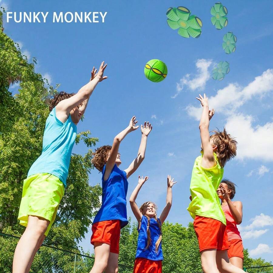 Deformable Elastic Football Toy, Deformable UFO Football, Interactive Outdoor Games With Dogs, Parent-Child Activity Games, Stepping Ball - Multicolor - View 1