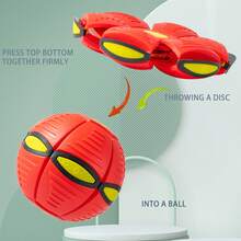 Deformable Elastic Football Toy, Deformable UFO Football, Interactive Outdoor Games With Dogs, Parent-Child Activity Games, Stepping Ball - Multicolor - View 3