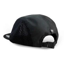 Anth Co Casual Street Strapback 5 Five Panel Straight Brim Cap - 黑色 - 查看 3