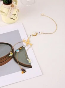 1 件金色南瓜水晶饰品，卡通动物形状园艺工艺品，适用于万圣节装饰、家居装饰、房间装饰、墙壁装饰