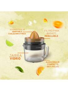 Exprimidor Eléctrico Taurus Citrix 1lt 60hz 127v Color Negro/Naranja Frecuencia 60 Hz - Negro - Ver 5