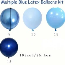 45 unidades Globos de látex azules redondos de 10 pulgadas, excelentes para cumpleaños, graduación, boda, decoración de fiestas - Globos decorativos para fiestas de todas las temporadas, Navidad