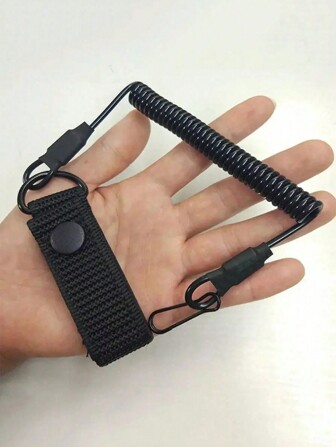 1 pieza Cordón elástico táctico antiperidida con hebilla de resorte - Fácil de asegurar su equipo