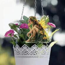 1 st 2D akryl bevingad Fairy Garden Stake, Multipurpose Fairy-tema trädgårdskonst, krukväxt dekor statyett, trädgårdsdekoration - Flerfärgad - Visa 6