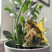 1 st 2D akryl bevingad Fairy Garden Stake, Multipurpose Fairy-tema trädgårdskonst, krukväxt dekor statyett, trädgårdsdekoration - Flerfärgad - Visa 4