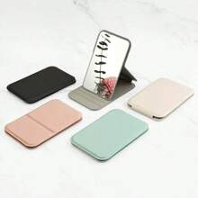 Miroir de maquillage pliable mignon et portable, miroir de maquillage soutenu, miroir de voyage, miroir de maquillage de bureau, miroir compact de bureau rectangulaire, miroir de maquillage de style minimaliste, miroir compact de retouche de maquillage de voyage, cadeau pour femmes