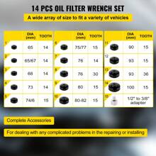 Oil Filter Socket Set 14 Pcs Oil Filter Wrench Set Sturdy Steel Oil Filter Socket 38 Oil Filter Socket Low Profile Oil Filter Socket Set For Easy Access Oil Filter Wrench Cap Set With Ca