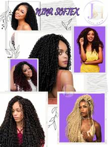 Nina Softex Original Dread Crochet Curly Hair Bundle 360 Grams 5 In 1 - 棕色 - 查看 5