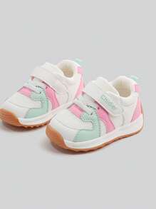 1-3 岁幼儿男童/女童休闲运动鞋，透气防滑软底运动鞋，春秋季 - 粉色 - 查看 2