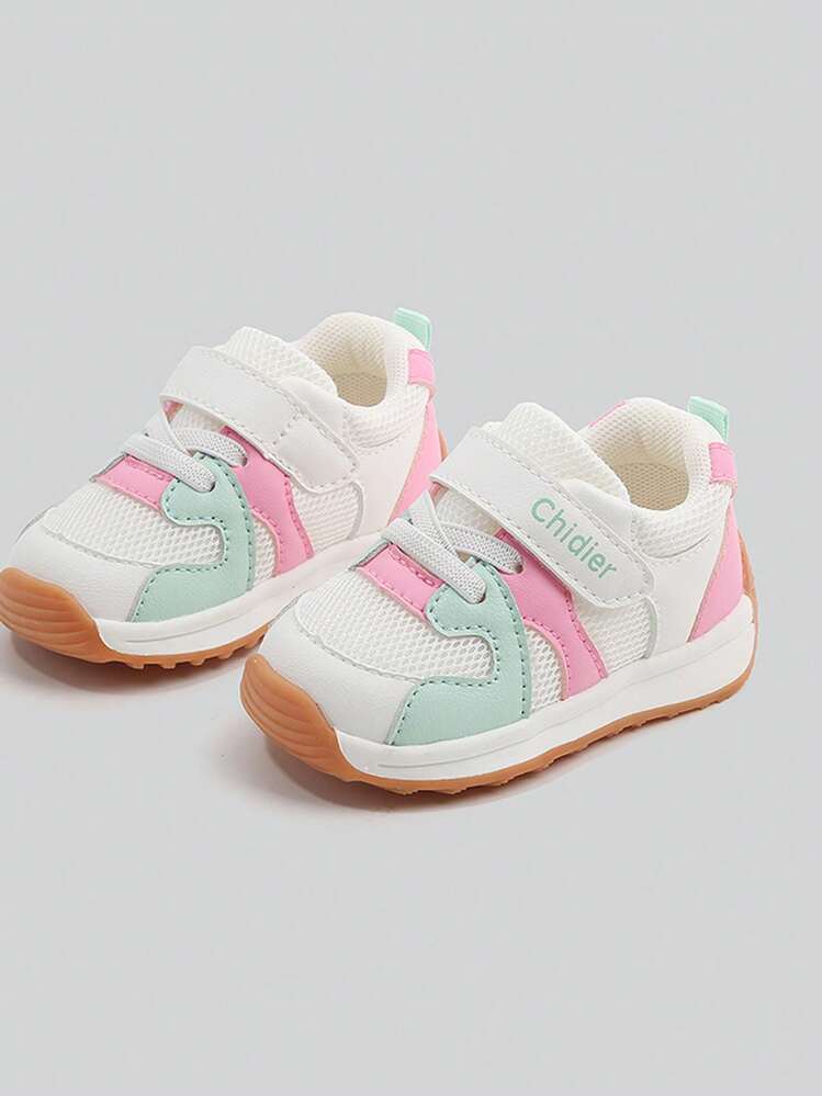 Zapatillas deportivas casuales para niños/niñas de 1 a 3 años, de suela blanda y transpirable antideslizante, para primavera y otoño - Rosa - Añade 2