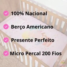 American National Standard Crib Sheet Set 3 Pieces Full Deluxe Girl Boy Premium Elastic Sheet Cotton Pillowcase - 粉色 - 查看 4