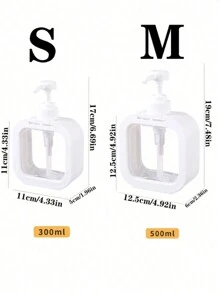 1个大容量长方形液体皂液器瓶 - 可重复灌装泵瓶，适用于洗手液、沐浴露、洗衣液、洗洁精、润肤露，便携式旅行装厨房用品，厨房配件，厨房工具 - 彩色 - 查看 9