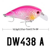 1 件鱼饵 7 厘米 10.5 克 浮动摇摆器 人造硬饵 远投 优质三叉钩 鲈鱼 梭子鱼渔具 - 彩色 - 查看 12