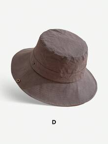 1 件男女通用宽边渔夫帽，可调节简约百搭男女太阳帽，适合旅行、徒步旅行、露营等户外活动 - 彩色 - 查看 3