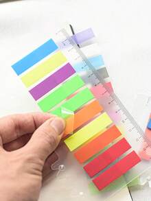 1 Package Of 4 Types Of Sticky Note Index Stickers Total 800 Translucent Label Paper Student Stationery Stickers Office Supplies Classification Stickers Waterproof And Not Easy To Damage Four - Multicolor - View 5