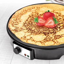 Crepera Eléctrica Antiadherente + Pala De Madera Y Recetario BEAUTY-LEODY - Negro - Ver 2