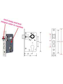 1PC Modern Front Door Lock Set Double Door Lock Set Door Handle Set With 3 Keys - Multicolor - View 3