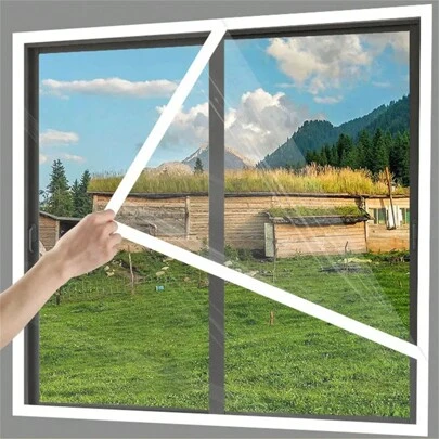 Transparent PEVA Soft Film Air Conditioning Curtain, Summer, Thermal Insulation, Waterproof, Wind Proof, Easy Installation & Cleaning, Reusable, Non-Blocking Light, Home Decoration