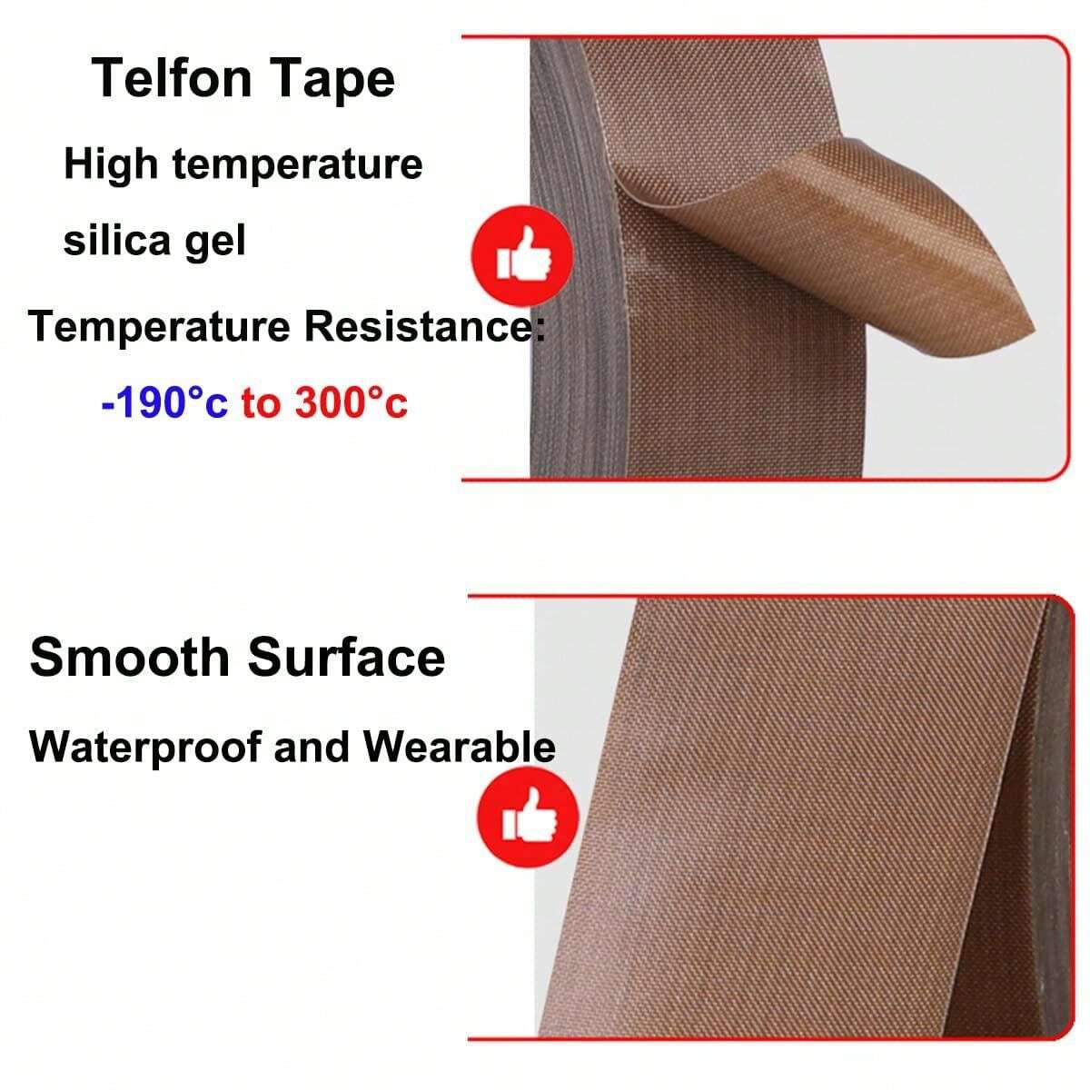 Teflone PTFE Glass Cloth Tape High Temperature PTFE Tape For Vacuum