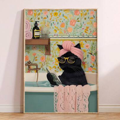 1 件壁画、折衷主义壁画、墙壁装饰、数字壁画、彩色海报、时尚海报、客厅、卧室墙壁装饰