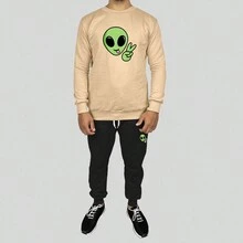 MP MODA MASCULINA Men's Sweatshirt Set, Pants And Cold-Weather Cotton Blouse Without Hood Et Salve - 彩色 - 查看 1