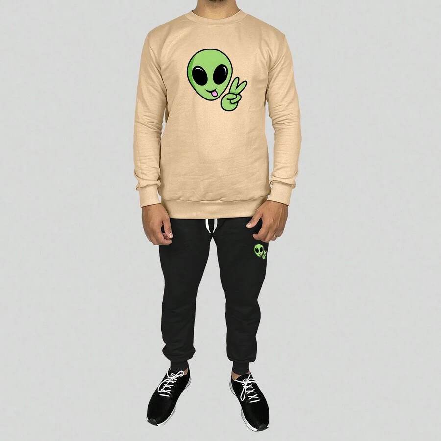 MP MODA MASCULINA Men's Sweatshirt Set, Pants And Cold-Weather Cotton Blouse Without Hood Et Salve - 彩色 - 查看 1