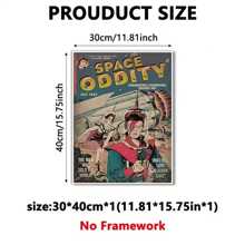 1 张无框帆布海报，复古艺术，抽象怀旧复古漫画艺术帆布海报，卧室客厅走廊、墙壁艺术、墙壁装饰、冬季装饰、房间装饰的理想礼物 - 彩色 - 查看 5