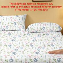 1 Peça Fronha de Almofada Lavada com Padrão Floral e de Planta, Capa de Almofada Macia com Zíper para Quarto, Roupa de Cama