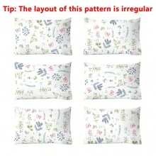 1 Peça Fronha de Almofada Lavada com Padrão Floral e de Planta, Capa de Almofada Macia com Zíper para Quarto, Roupa de Cama